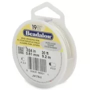 Fil Cablé 19 brins 0.61 mm - Beadalon - Argenté x9,2m