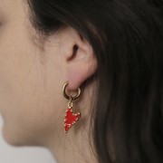 Créoles rondes 15 mm - Fil 2.5 mm - Acier inoxydable 304L Doré x2