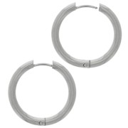 Créoles rondes 21 mm - Fil 2.5 mm - Acier inoxydable 304L x20