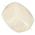 Perle baroque irrégulière en résine opaque 19x15 mm - Crème marbré x1