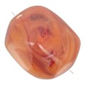 Perle baroque irrégulière en résine translucide 19x15 mm - Abricot marbré x1|raw }}