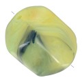 Perle baroque irrégulière en résine opaque 19x15 mm - Olivine marbré x1