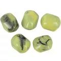 Perle baroque irrégulière en résine opaque 19x15 mm - Olivine marbré x1