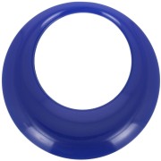 Pendentif rond évidé en résine opaque 44 mm - Bleu foncé x1|raw }}
