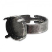 Bague serti pour cabochon PureCrystal 1122 14 mm - Argenté Vieilli x1|raw }}