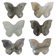 Pendentif papillon 13x18 mm en pierre gemme - Labradorite x1