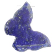 Pendentif papillon 13x18 mm en pierre gemme - Lapis Lazuli x1|raw }}