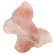 Pendentif papillon 13x18 mm en pierre gemme - Rhodonite x1