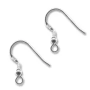 Crochets d'oreilles boule 18.5 mm en Argent 925 x2