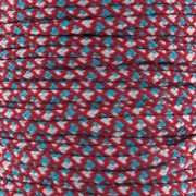 Cordon Paracorde -corde de parachute- 2 mm Red/Turquoise x1m|raw }}