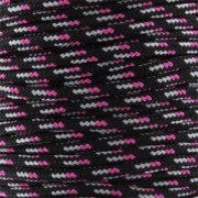 Cordon Paracorde -corde de parachute- 2 mm Black/Pink x1m|raw }}