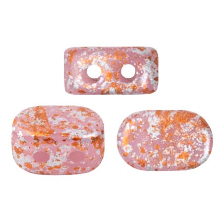 Perles en verre Lipsi® par Puca® 4x6 mm - Light Rose Opal Tweedy x10g