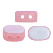 Perles en verre Lipsi® par Puca® 4x6 mm - Light Rose Opal Mat AB x10g