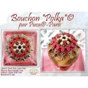 Perles en verre Lipsi® par Puca® 4x6 mm - Light Rose Opal Gold Splash x10g