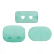 Perles en verre Lipsi® par Puca® 4x6 mm - Blue Green Opal Mat x10g