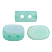 Perles en verre Lipsi® par Puca® 4x6 mm - Blue Green Opal Mat AB x10g|raw }}