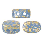 Perles en verre Lipsi® par Puca® 4x6 mm - Blue Opal Gold Splash x10g|raw }}