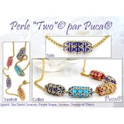 Perles en verre Lipsi® par Puca® 4x6 mm - Ice Slushy Cherry x10g