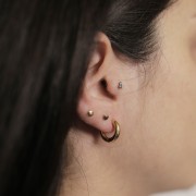 Créoles rondes 14 mm - Fil 3 mm - Acier inoxydable 304L x2