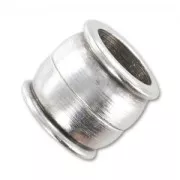 Fermoir aimanté 15x14 mm pour corde 10 mm - Placage Argent fin vieilli x1