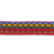 Ruban tissé 10 mm Multi Rose x 3m