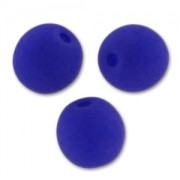 Perles en verre tchèque rondes  4 mm Neon Dark Blue Mat x50