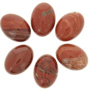 Cabochon ovale 18x13 mm Jaspe Rouge