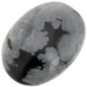 Cabochon ovale 18x13 mm Obsidienne Mouchetée|raw }}