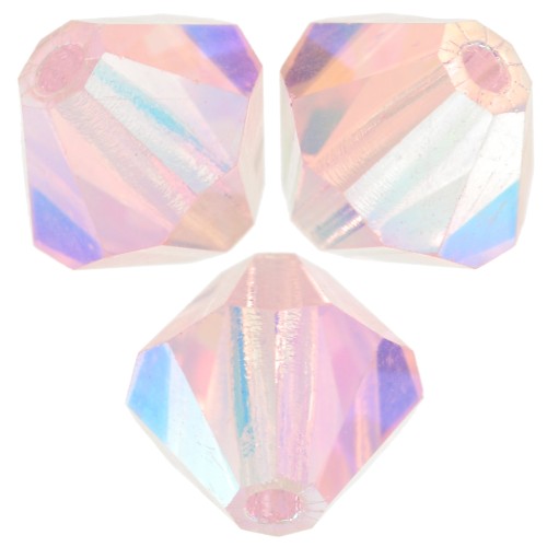 Perles toupies Preciosa - Rondelle Bead 6 mm - Pink Sapphire AB 2X x12