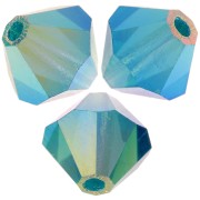 Perles toupies Preciosa - Rondelle Bead 6 mm - Blue Zircon AB 2X x12|raw }}