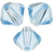 Toupies en cristal PureCrystal 5328 4 mm Aquamarine x50|raw }}