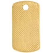 Pendentif rectangle 20x11mm avec goutte résine époxy - Doré à l'or fin - Bleu x1