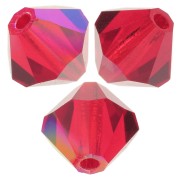 Perles toupies Preciosa - Rondelle Bead 6 mm - Light Siam Glitter x12