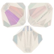 Perles toupies Preciosa - Rondelle Bead 6 mm - White Opal Glitter x12|raw }}