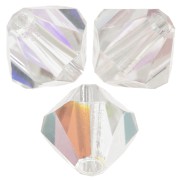 Perles toupies Preciosa - Rondelle Bead 6 mm - Crystal Glitter x12