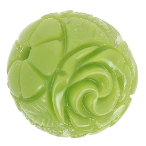 Perle ronde synthétique rose 13 mm - Vert x1