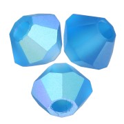Perles toupies Preciosa - Rondelle Bead 3 mm - Capri Blue AB Matt x30
