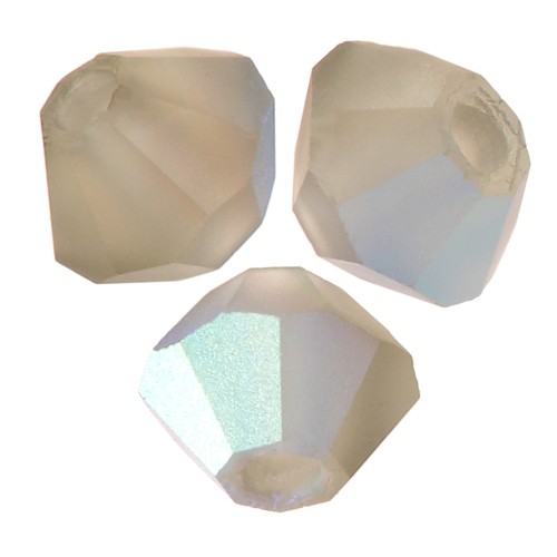 Perles toupies Preciosa - Rondelle Bead 3 mm - Black Diamond AB Matt x30