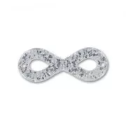 Intercalaire Polaris Infini 26x10 mm Argenté pailleté x1