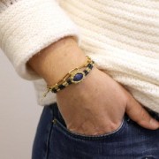 Bobine de fil ciré Linhasita pour micro macramé 1.2 mm Saumon iridescent (Salmao)