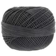 Fil de coton Lizbeth taille 10 - Charcoal n°606 x111m
