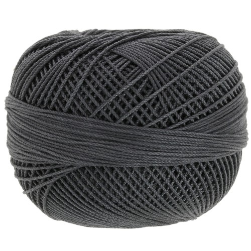 Fil de coton Lizbeth taille 10 - Charcoal n°606 x111m
