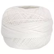 Fil de coton Lizbeth taille 10 - Snow White n°601 x111m
