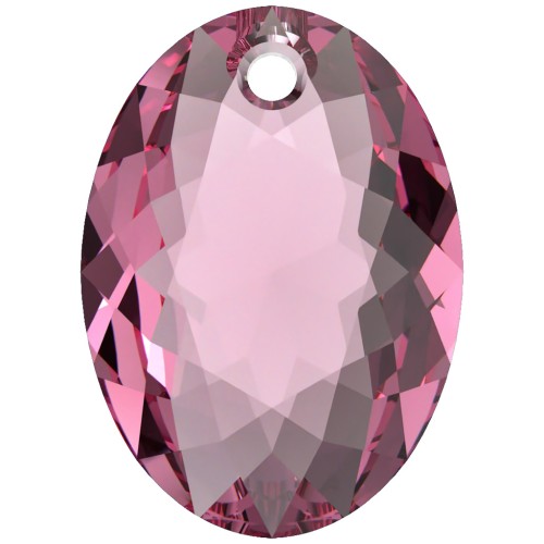 Pendentif PureCrystal 6438 Elliptic Cut Pendant 16 mm - Rose x1