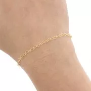 Chaîne maille fantaisie Coeur 2.8 mm - Gold filled (or laminé) x20cm