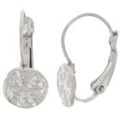 Dormeuses 17 mm - motif Sand dollar irrégulier - Acier inoxydable 304L x2|raw }}