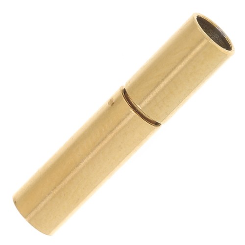 Fermoir à baïonnette pour cordon 3 mm - Acier inoxydable 304L Doré x1