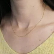 Tour de cou maille Boule 1.2 mm - Acier inoxydable 304L Doré x46cm