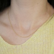 Tour de cou maille Boule ovale 1.1 mm - Acier inoxydable 304L Doré x46cm