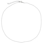 Tour de cou maille Boule ovale 1.1 mm - Acier inoxydable 304L x46cm|raw }}